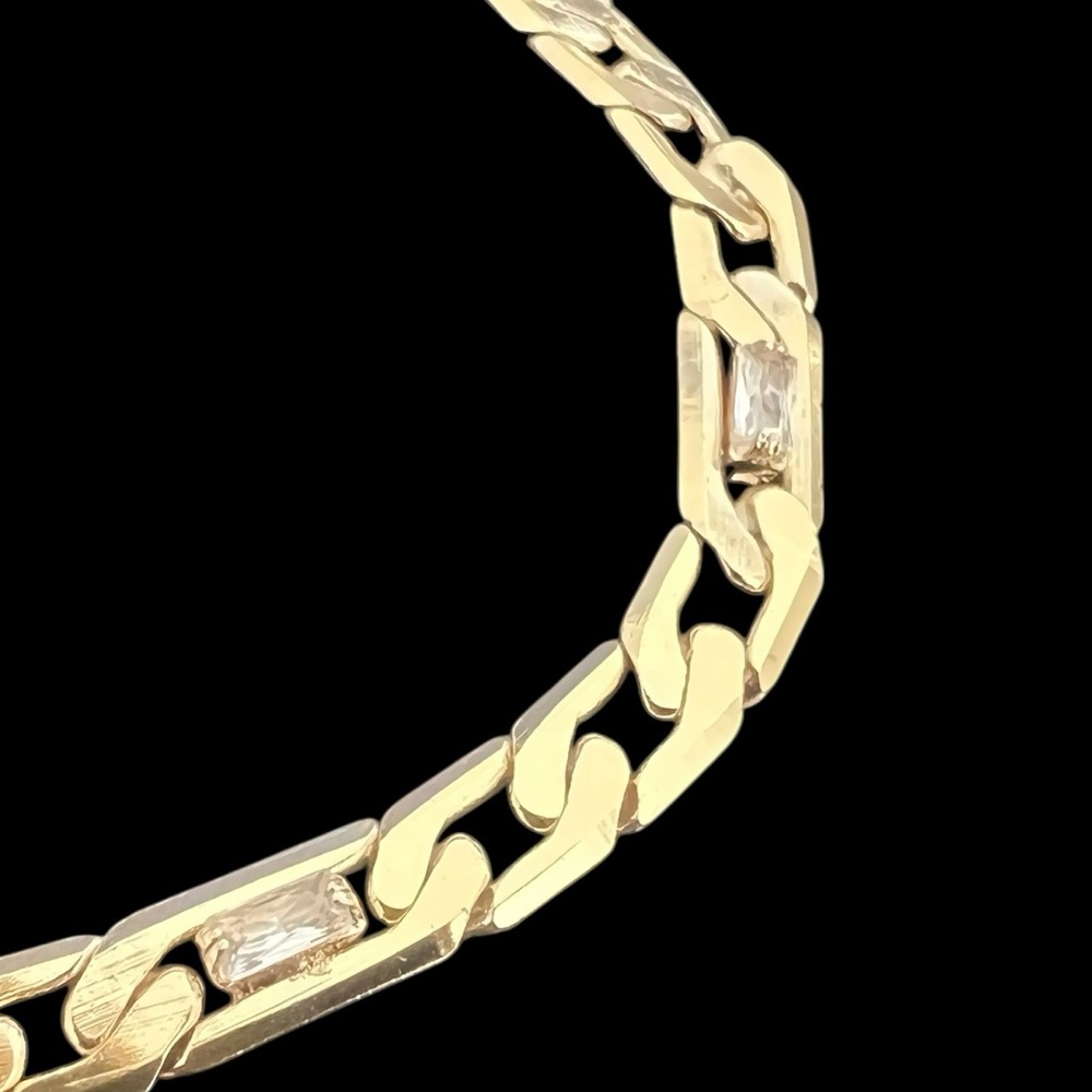 18k gold plated bracelet with crystals - Picture 2 of 6